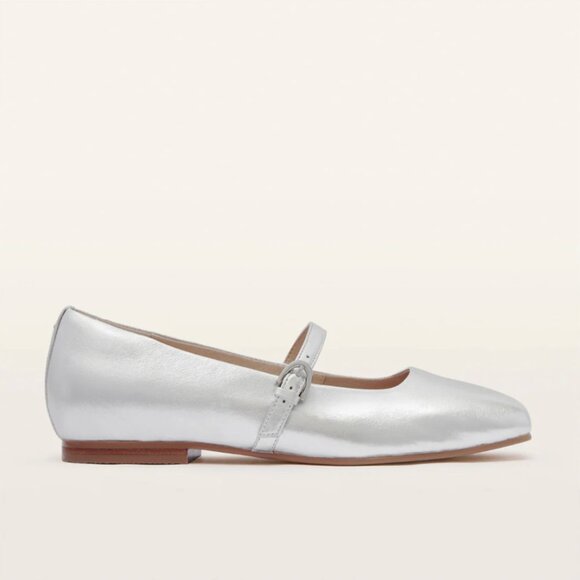 NIB Frankie4 Hepburn Silver Mary Jane Flats, Silver 7.5 - Picture 1 of 11